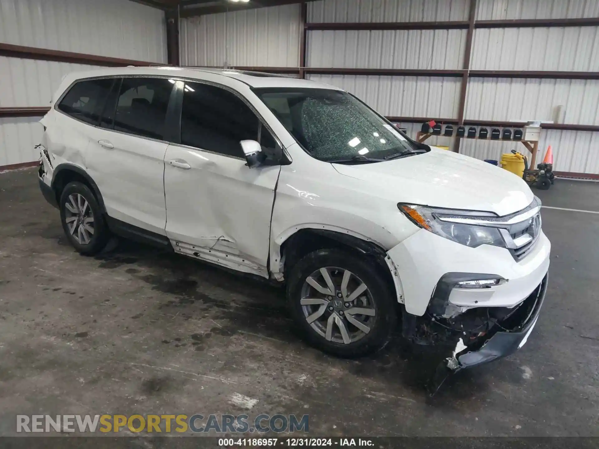 1 Photograph of a damaged car 5FNYF5H57MB022843 HONDA PILOT 2021