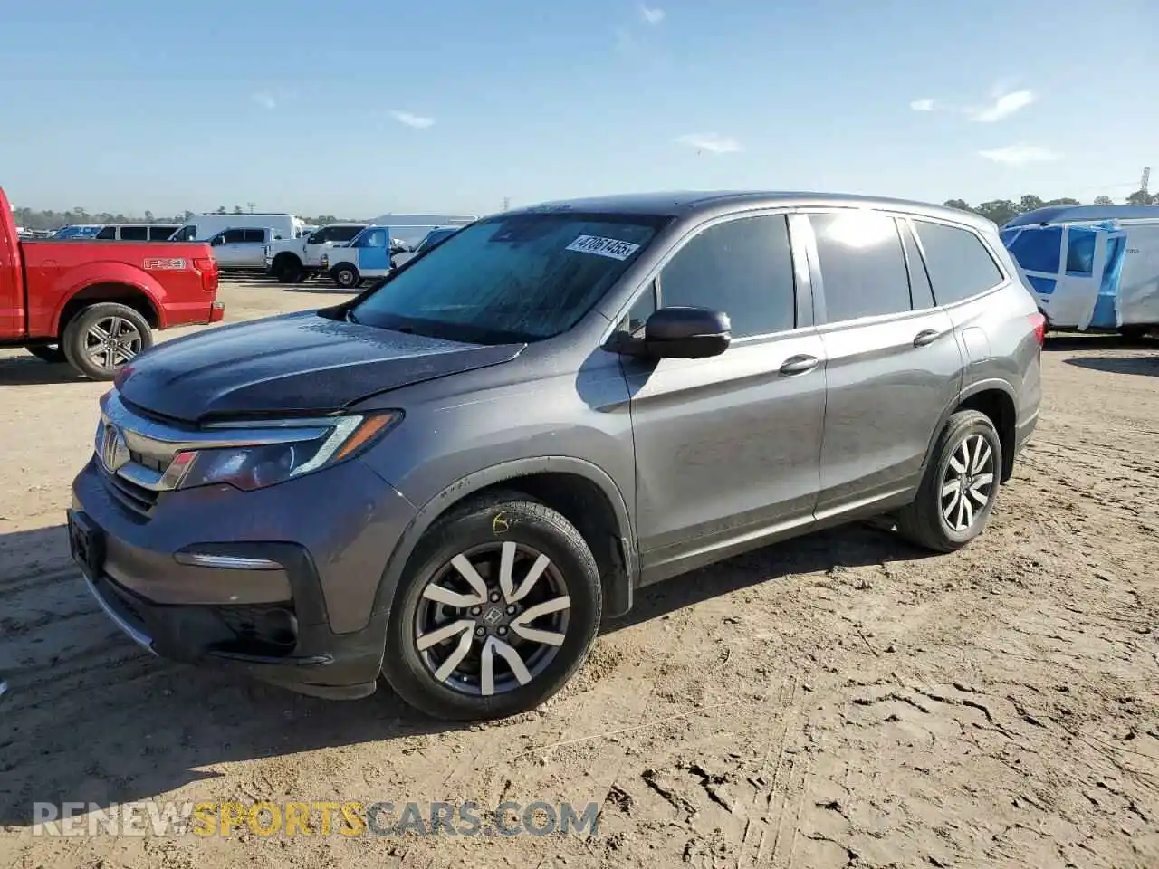 1 Photograph of a damaged car 5FNYF5H58MB001760 HONDA PILOT 2021