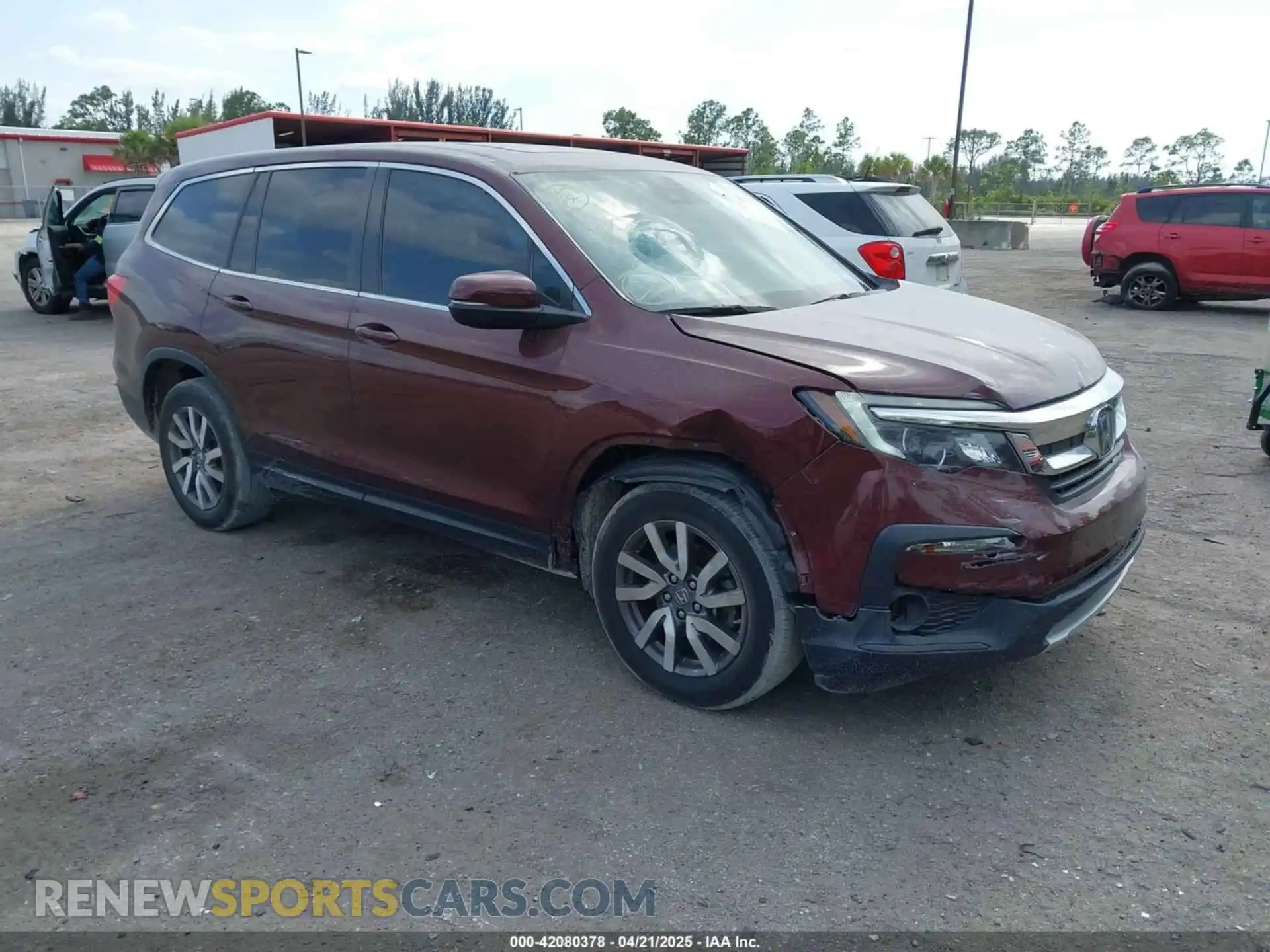 1 Photograph of a damaged car 5FNYF5H59MB025937 HONDA PILOT 2021
