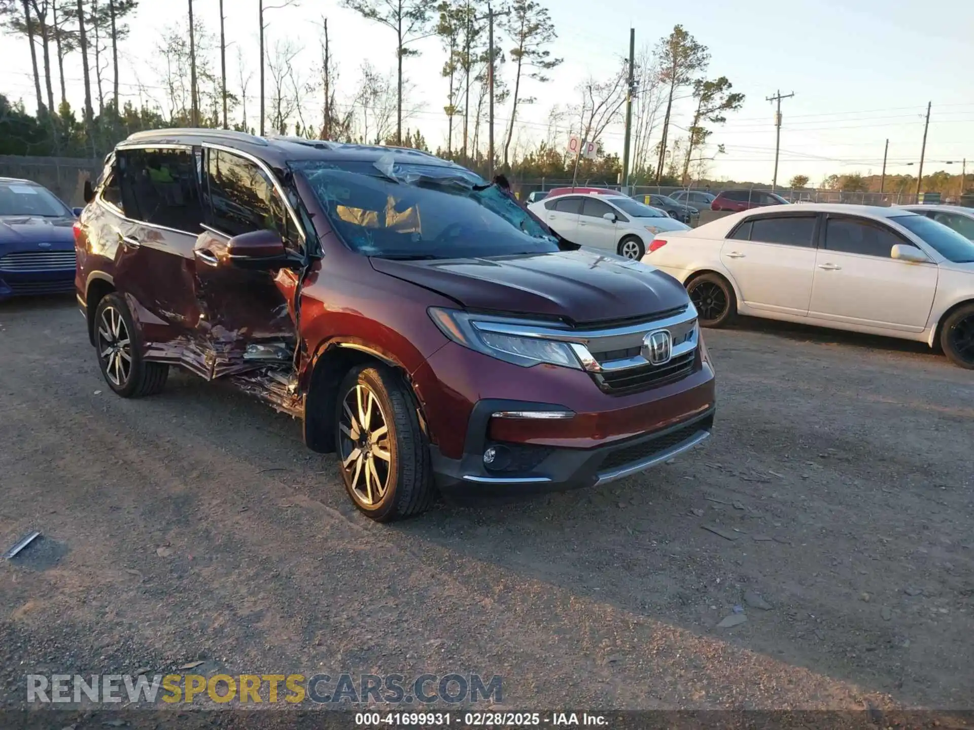 1 Photograph of a damaged car 5FNYF5H64MB014465 HONDA PILOT 2021