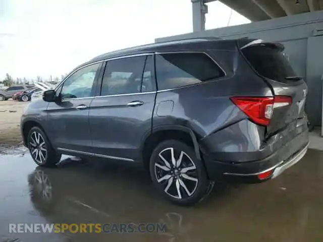 2 Photograph of a damaged car 5FNYF5H93MB014192 HONDA PILOT 2021