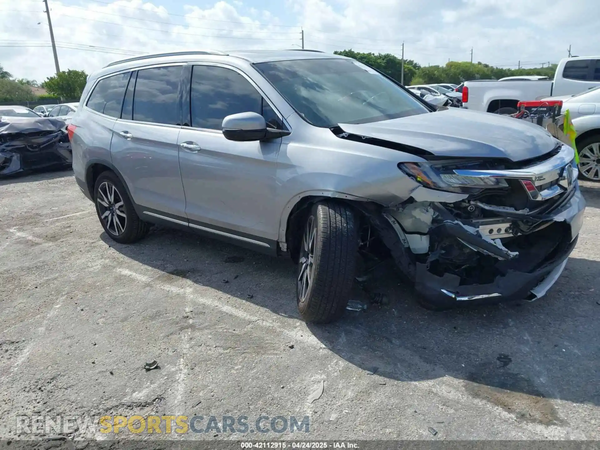 1 Photograph of a damaged car 5FNYF5H99MB041638 HONDA PILOT 2021