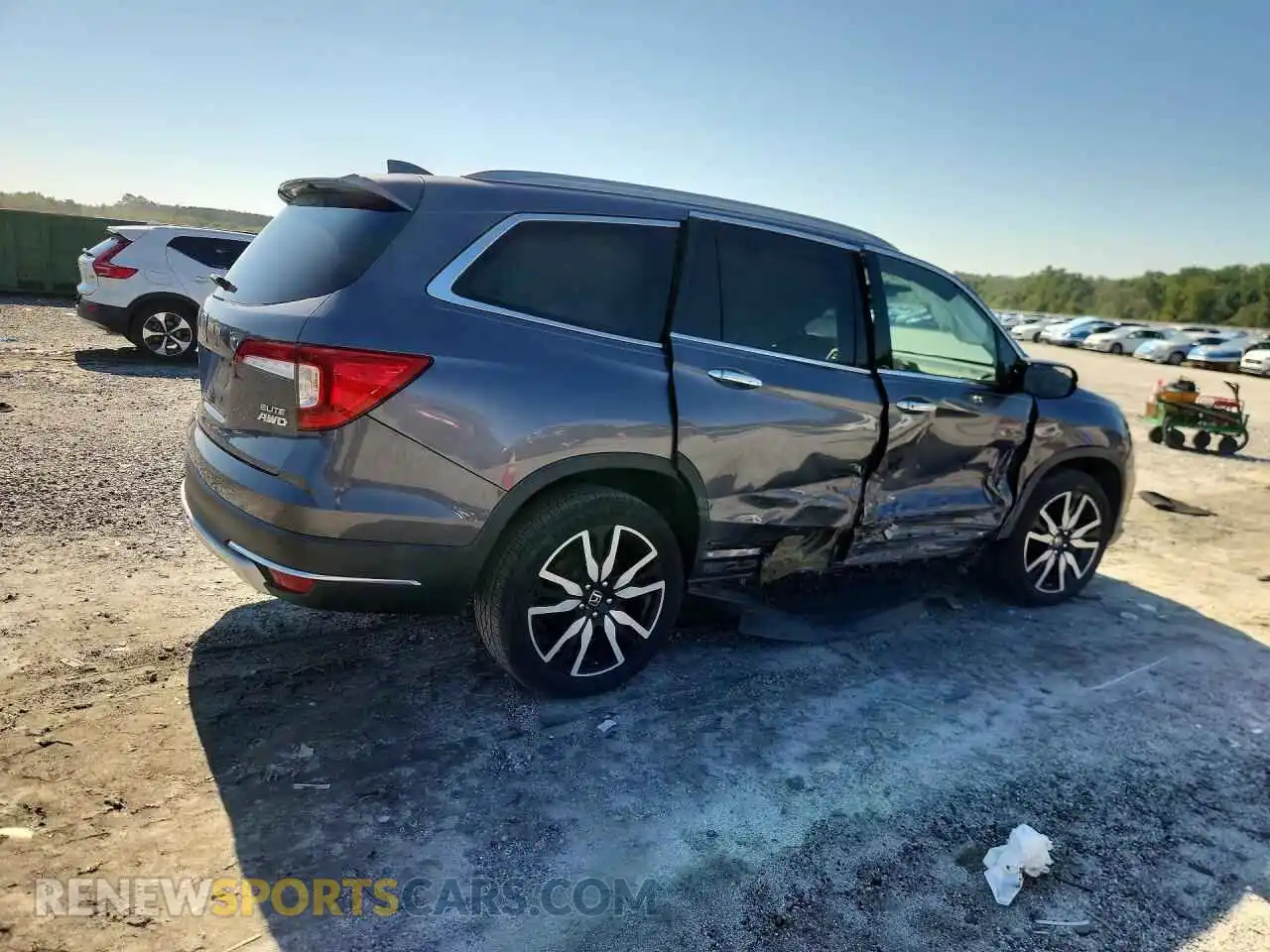 3 fotografías del automóvil dañado 5FNYF6H07MB000741 HONDA PILOT 2021