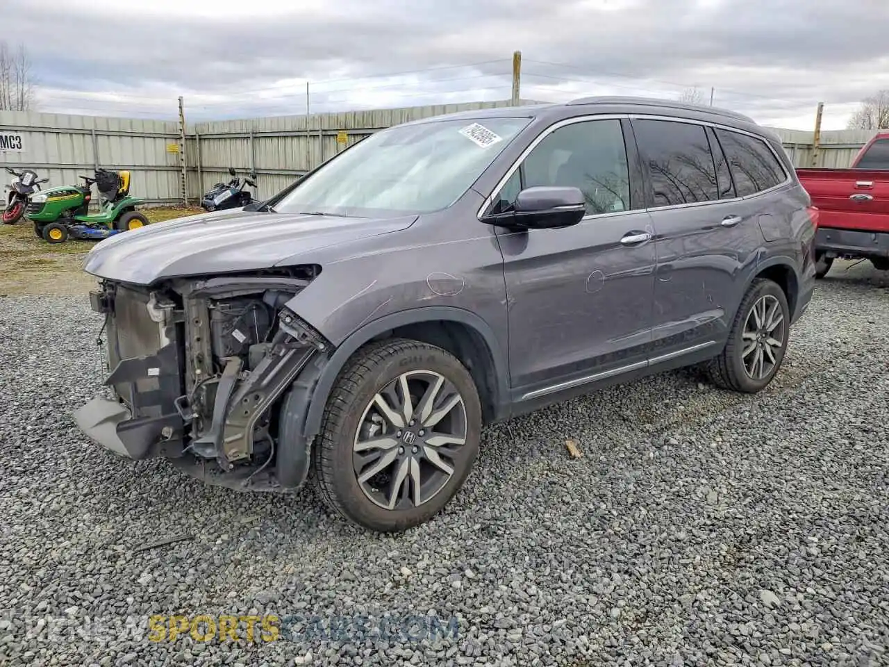 1 Photograph of a damaged car 5FNYF6H08MB021209 HONDA PILOT 2021