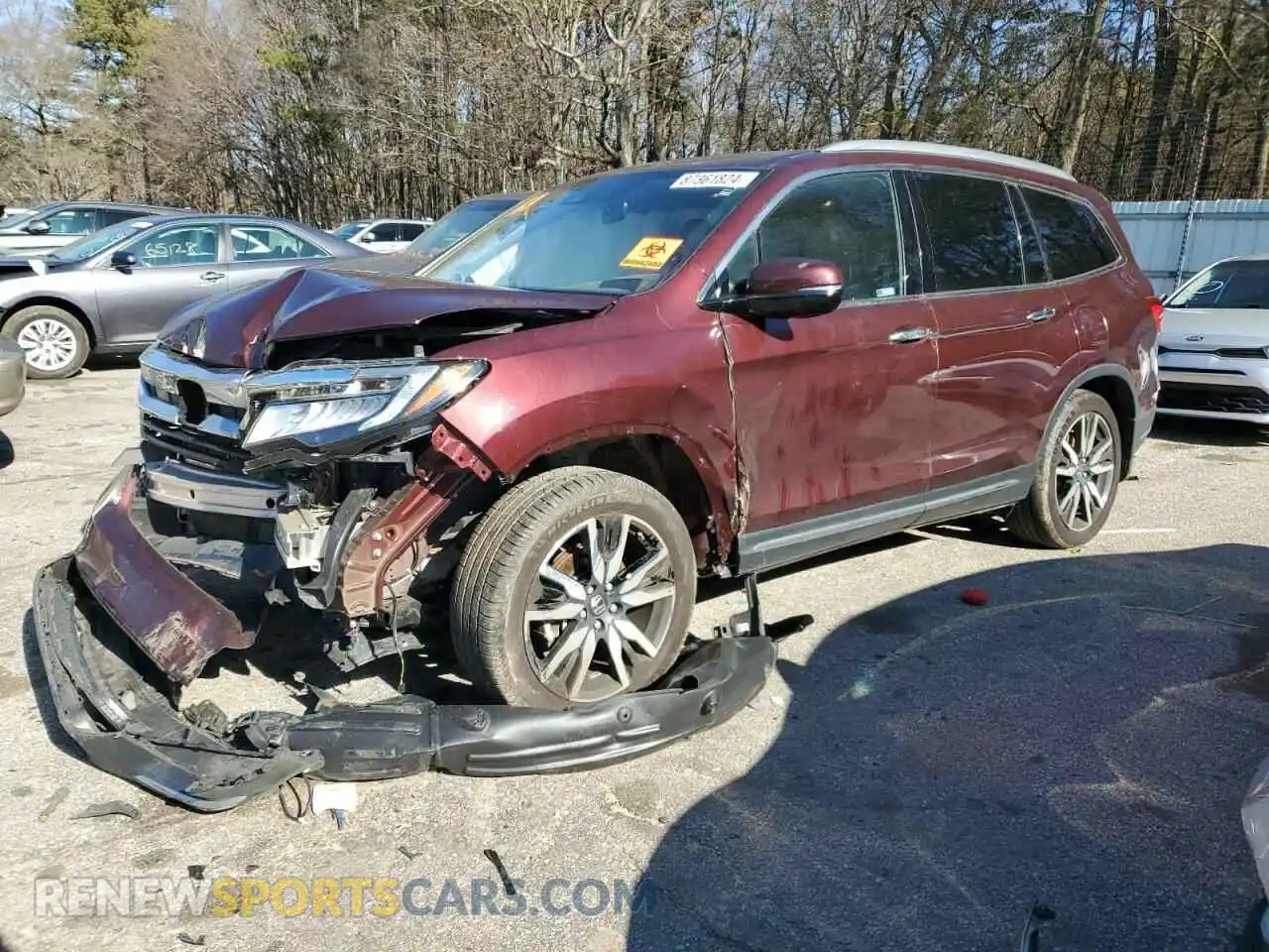1 Photograph of a damaged car 5FNYF6H09MB090815 HONDA PILOT 2021