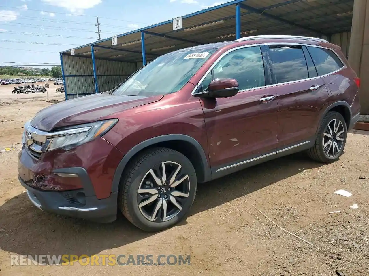 1 Photograph of a damaged car 5FNYF6H0XMB074851 HONDA PILOT 2021