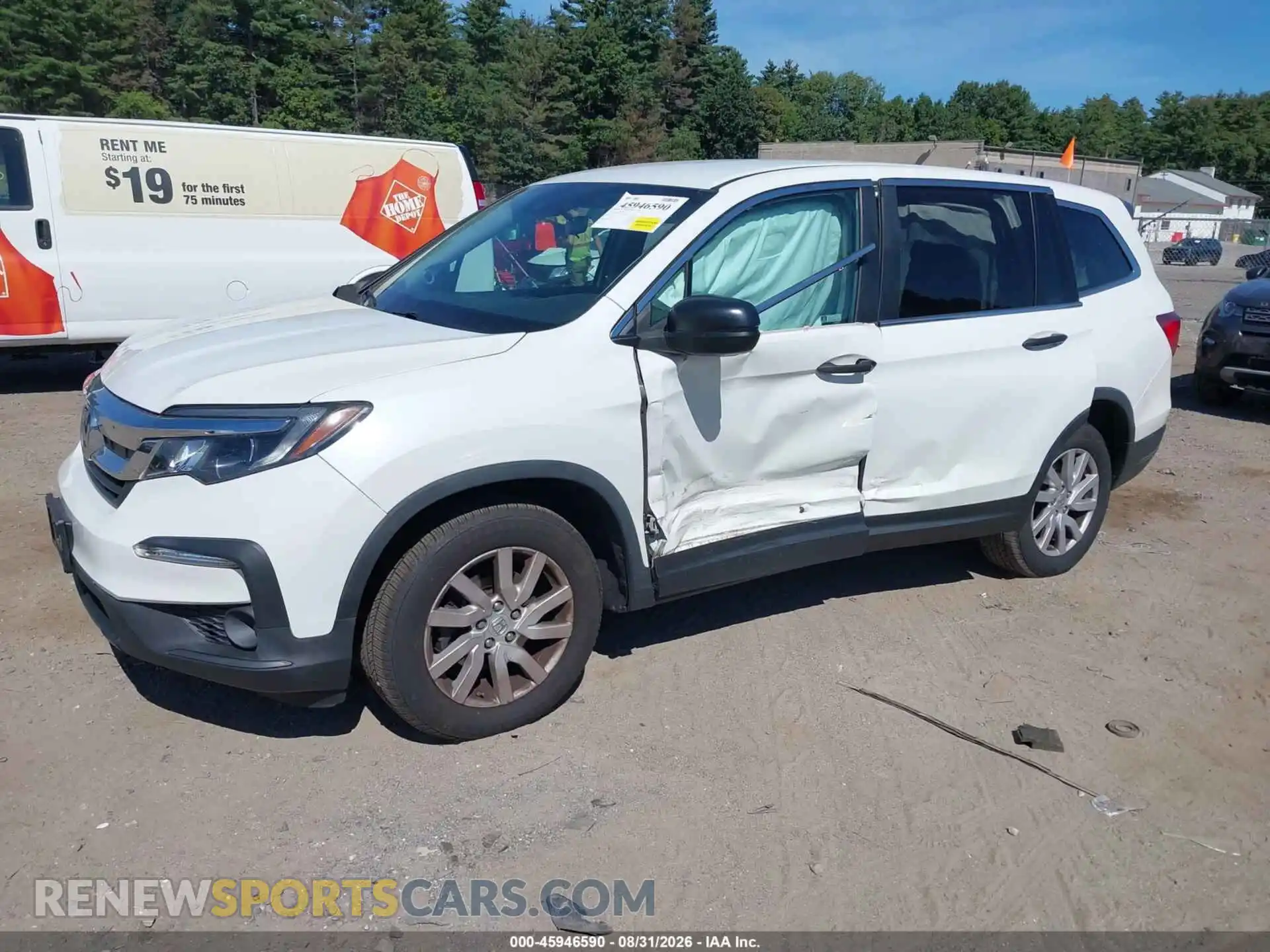 2 fotografías del automóvil dañado 5FNYF6H15MB013951 HONDA PILOT 2021