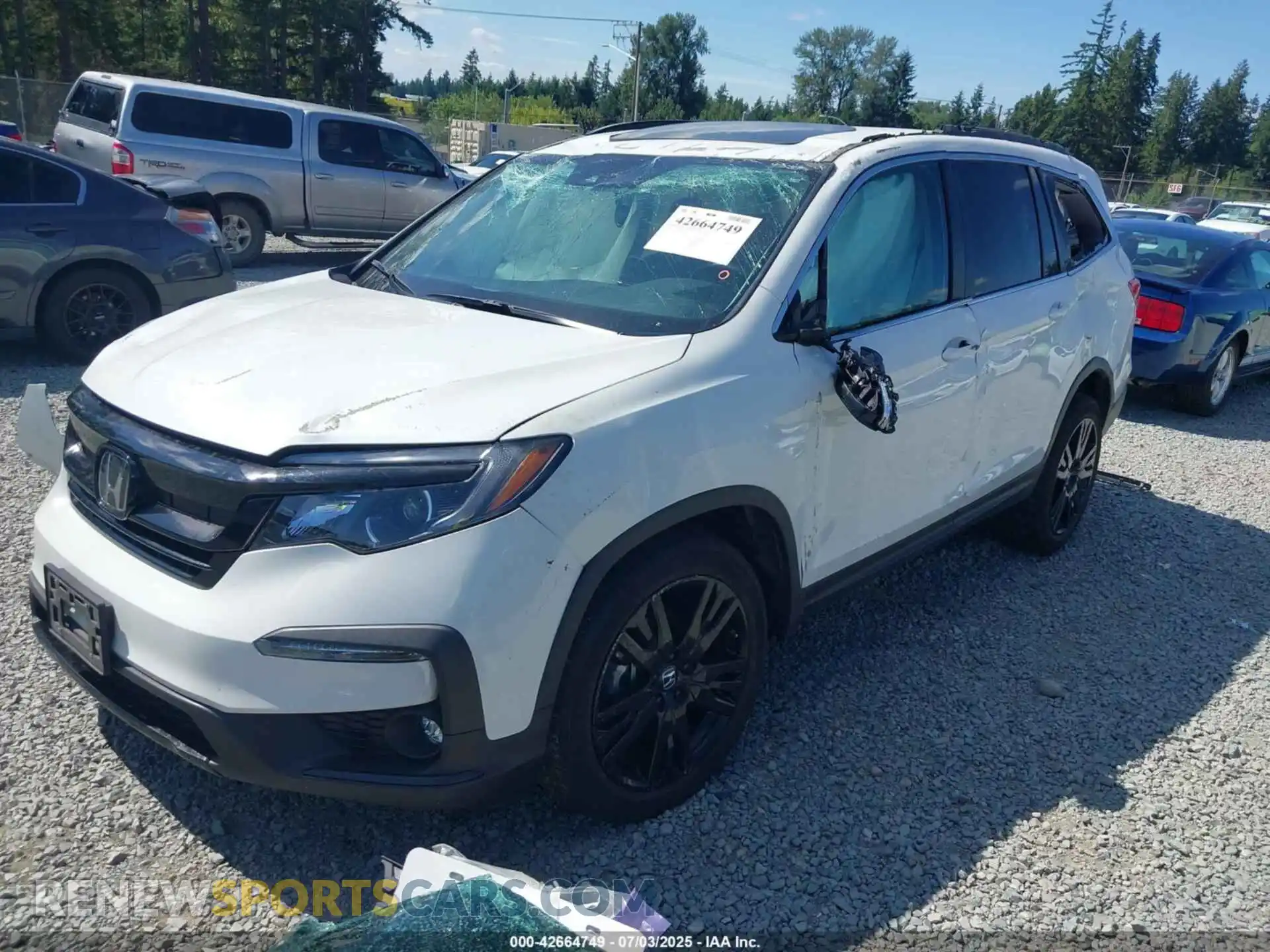 2 Photograph of a damaged car 5FNYF6H20MB096102 HONDA PILOT 2021