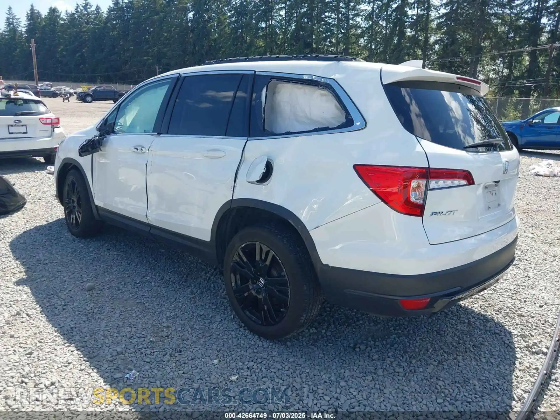 3 Photograph of a damaged car 5FNYF6H20MB096102 HONDA PILOT 2021