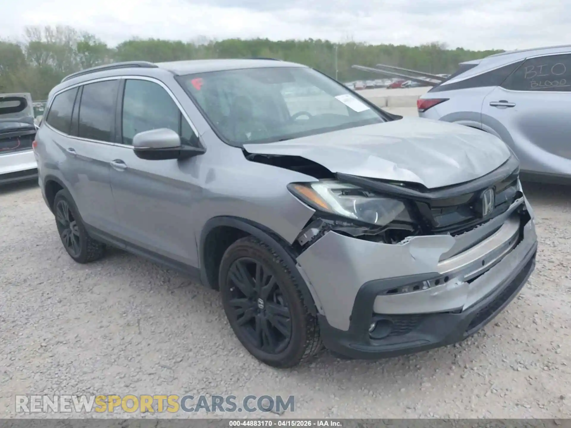 1 Photograph of a damaged car 5FNYF6H21MB008738 HONDA PILOT 2021