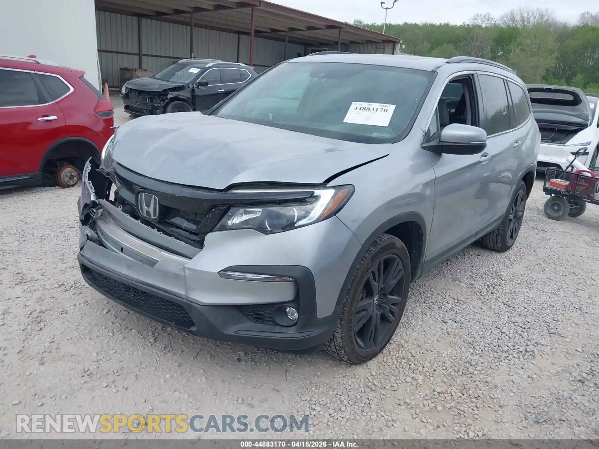 2 Photograph of a damaged car 5FNYF6H21MB008738 HONDA PILOT 2021