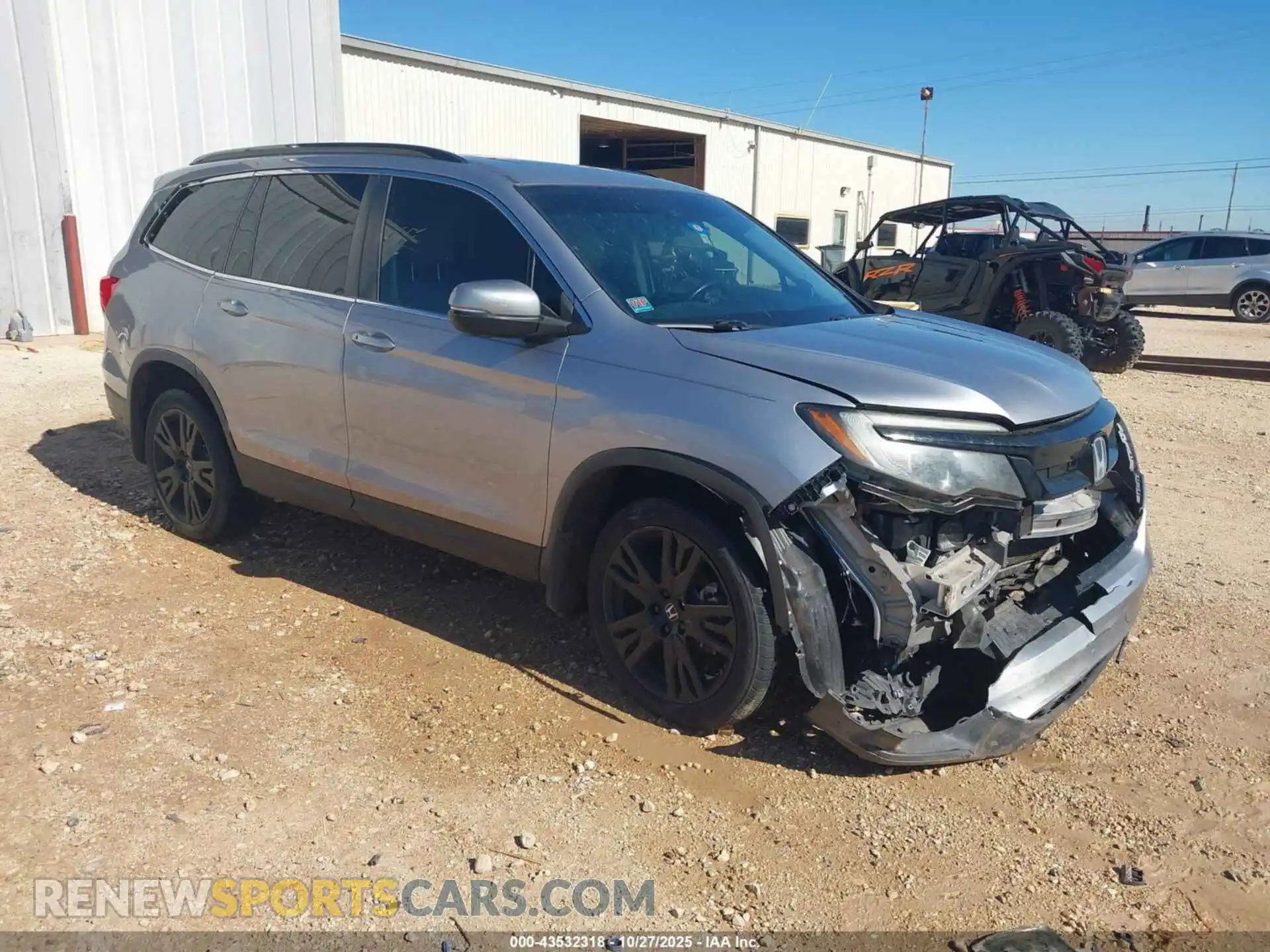 1 Photograph of a damaged car 5FNYF6H25MB006314 HONDA PILOT 2021