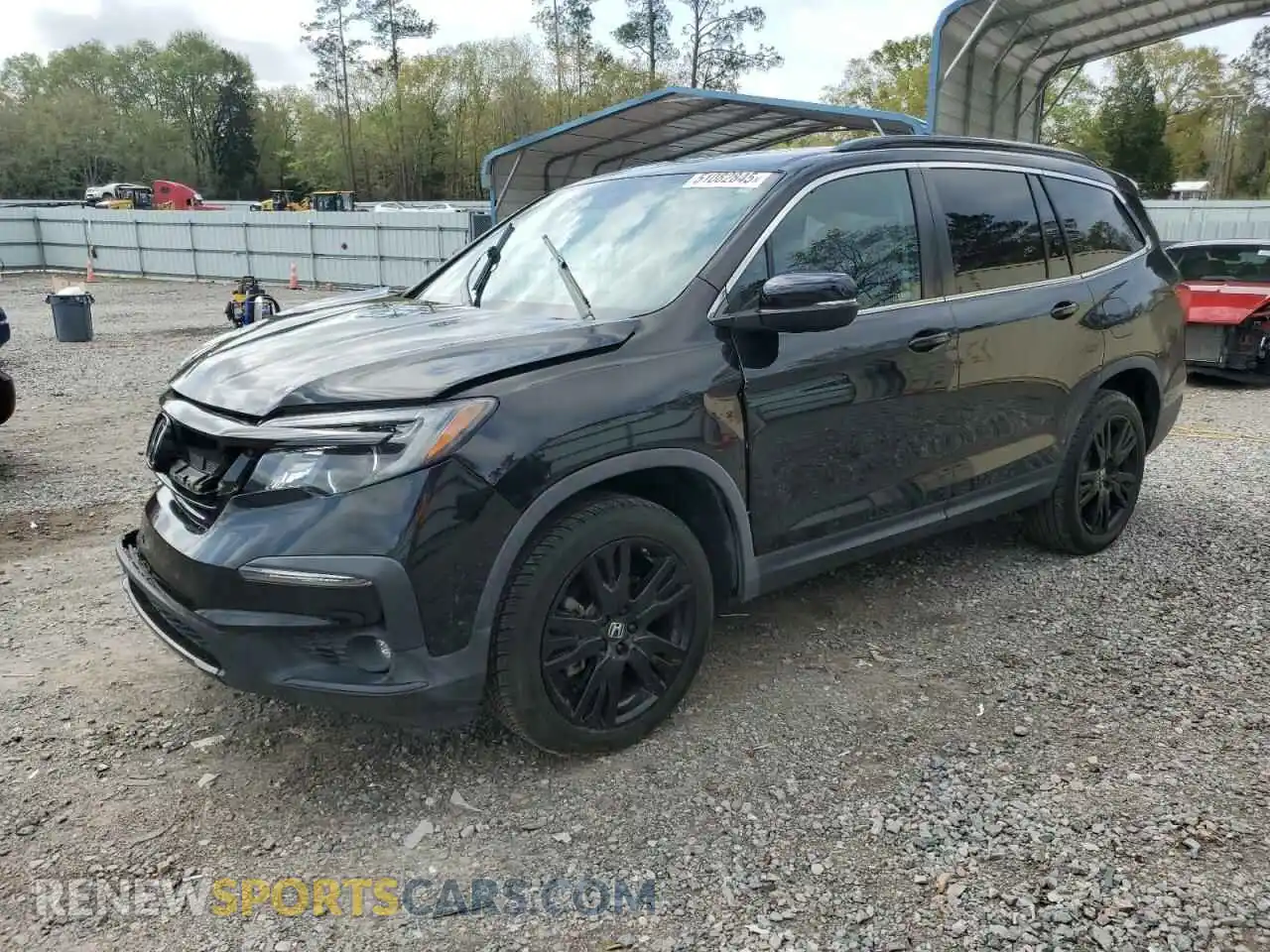 1 Photograph of a damaged car 5FNYF6H25MB017913 HONDA PILOT 2021