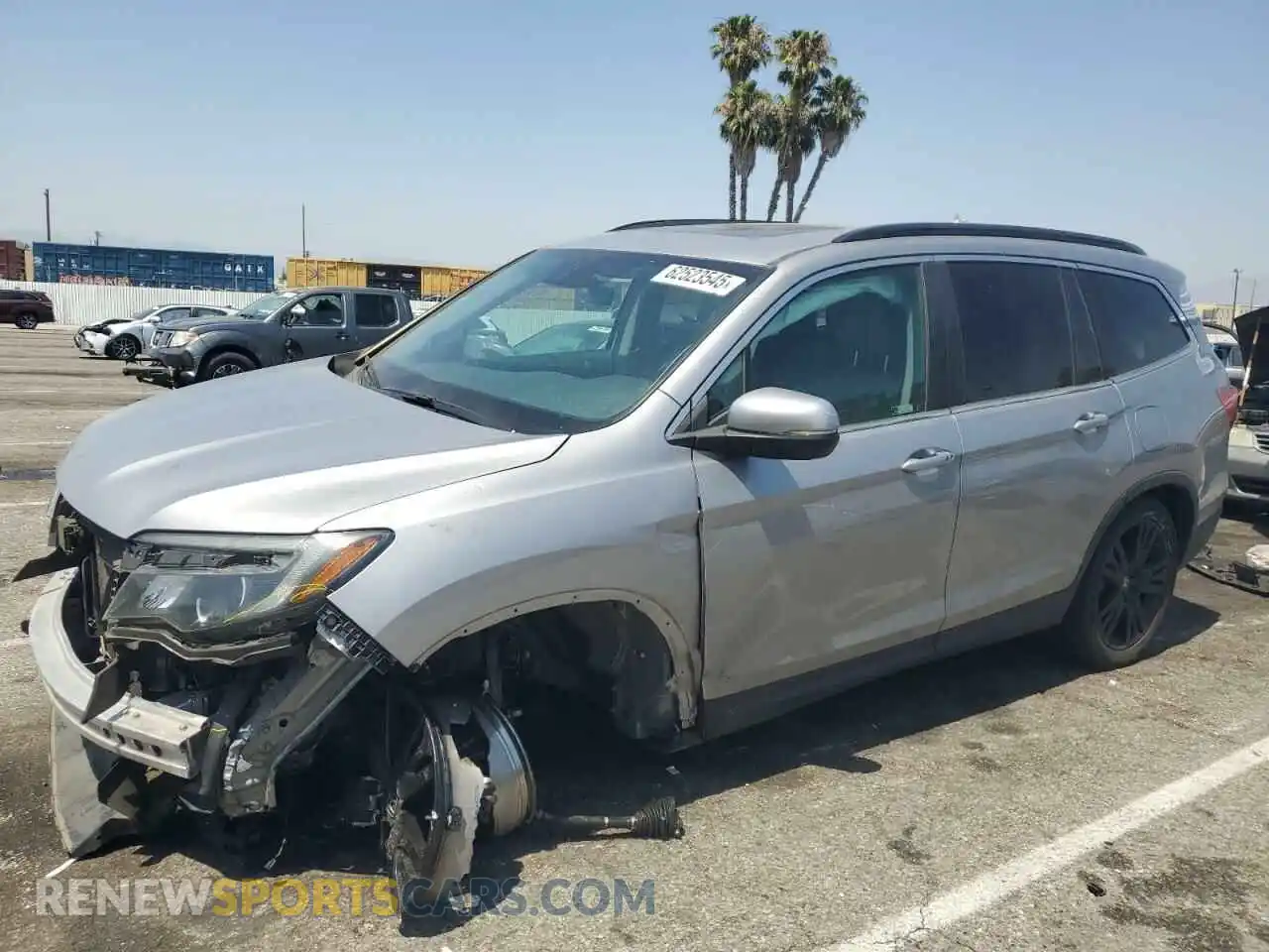 1 Photograph of a damaged car 5FNYF6H26MB077795 HONDA PILOT 2021