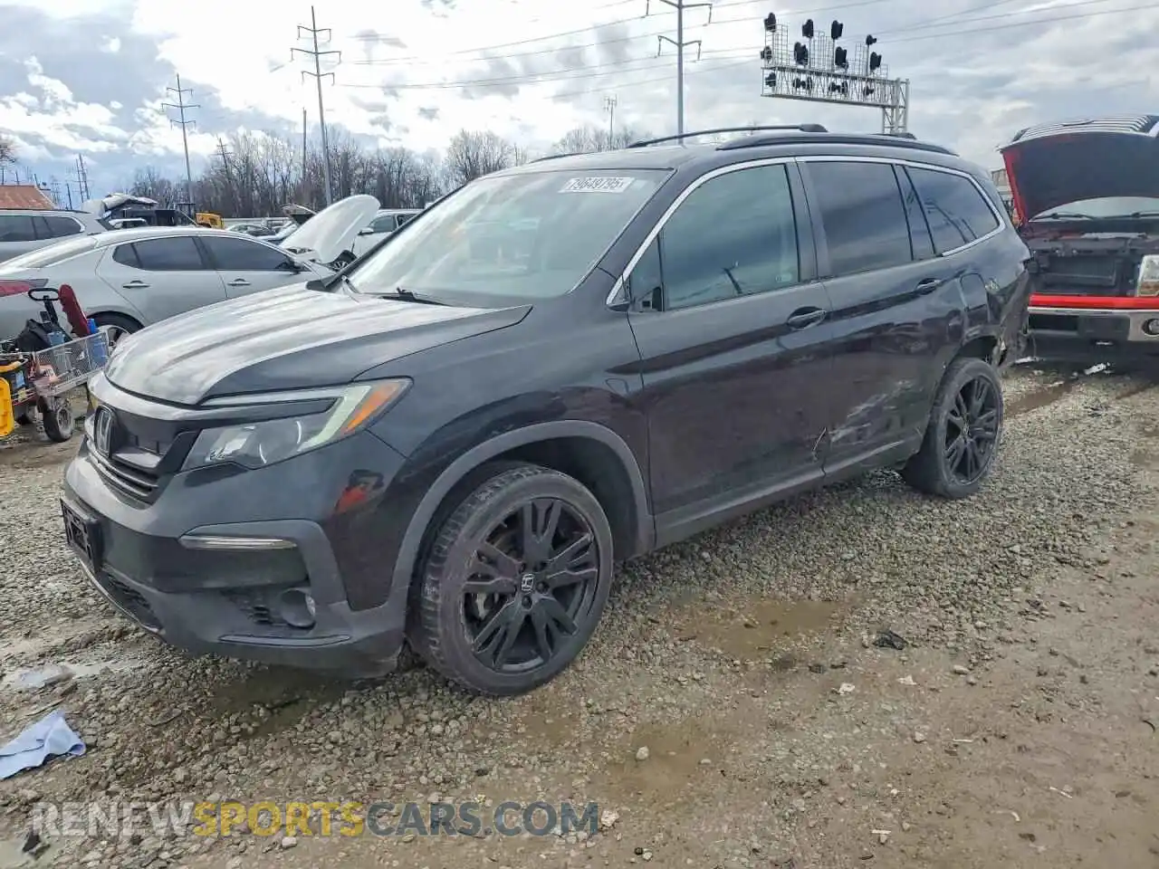 1 Photograph of a damaged car 5FNYF6H28MB026671 HONDA PILOT 2021