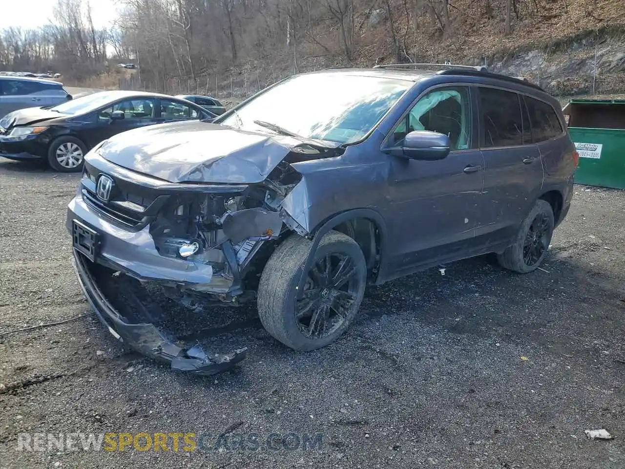 1 Photograph of a damaged car 5FNYF6H28MB067575 HONDA PILOT 2021