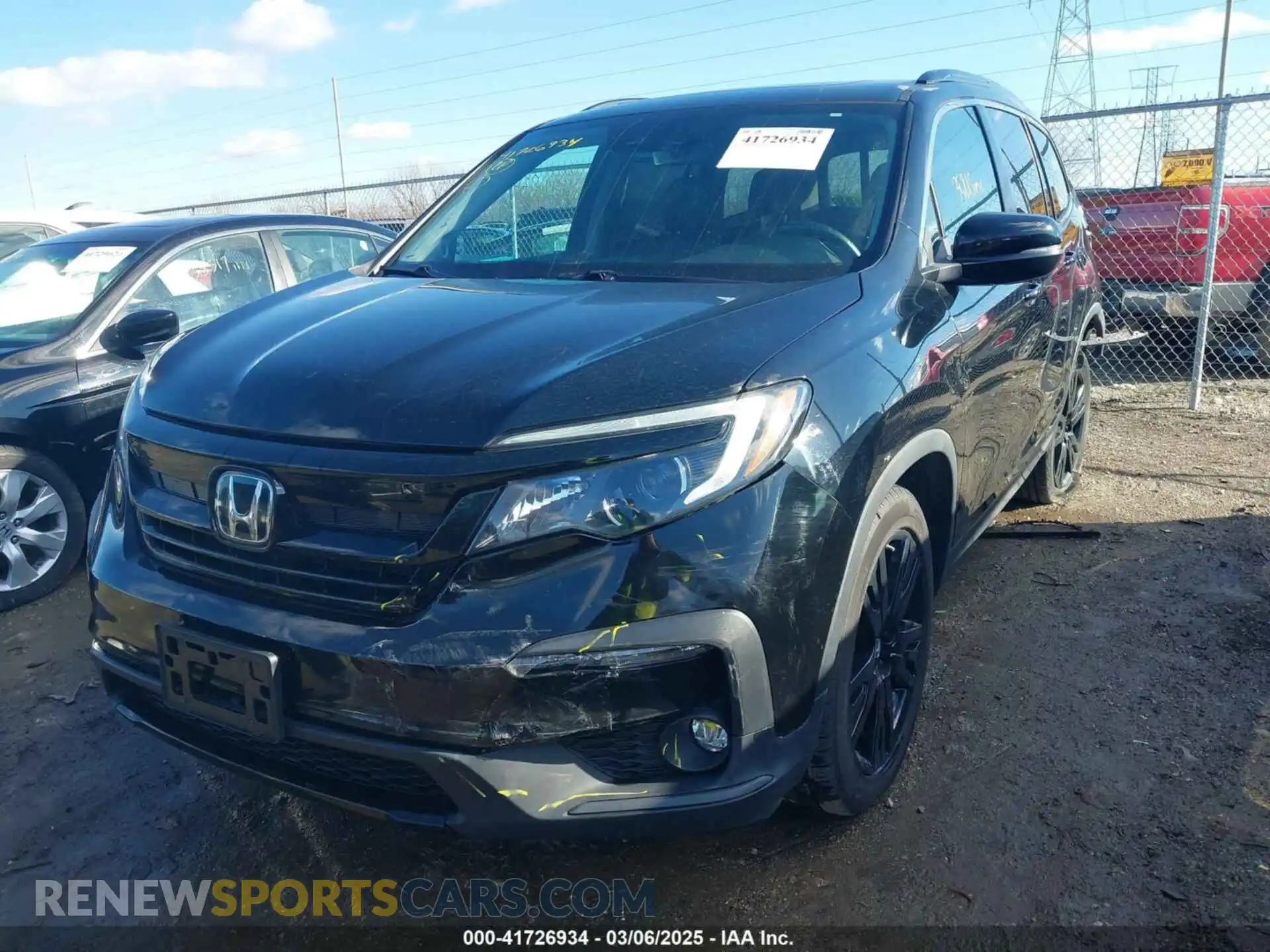 2 Photograph of a damaged car 5FNYF6H29MB027960 HONDA PILOT 2021