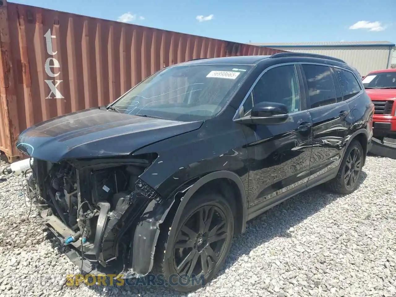 1 Photograph of a damaged car 5FNYF6H29MB063521 HONDA PILOT 2021