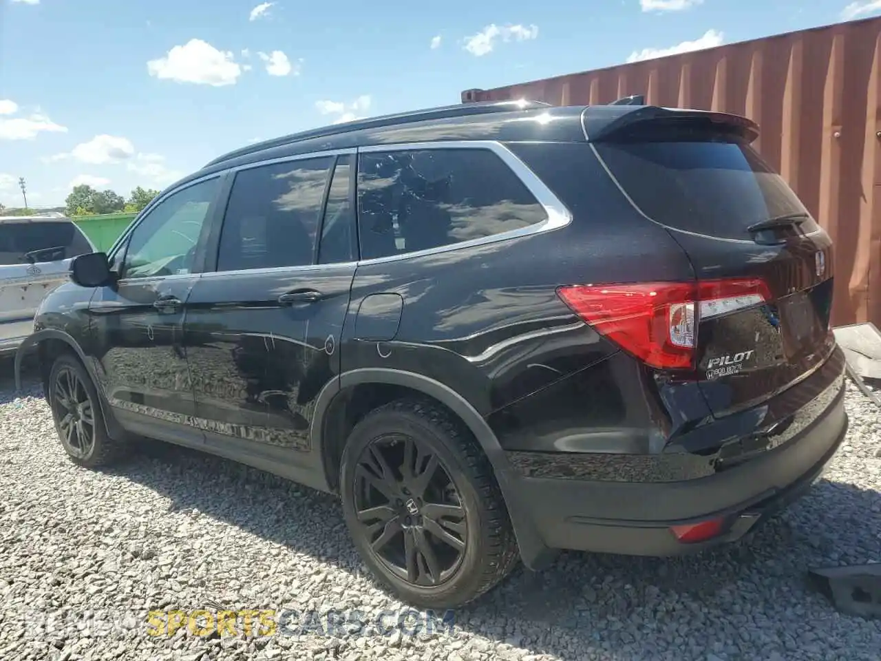 2 Photograph of a damaged car 5FNYF6H29MB063521 HONDA PILOT 2021