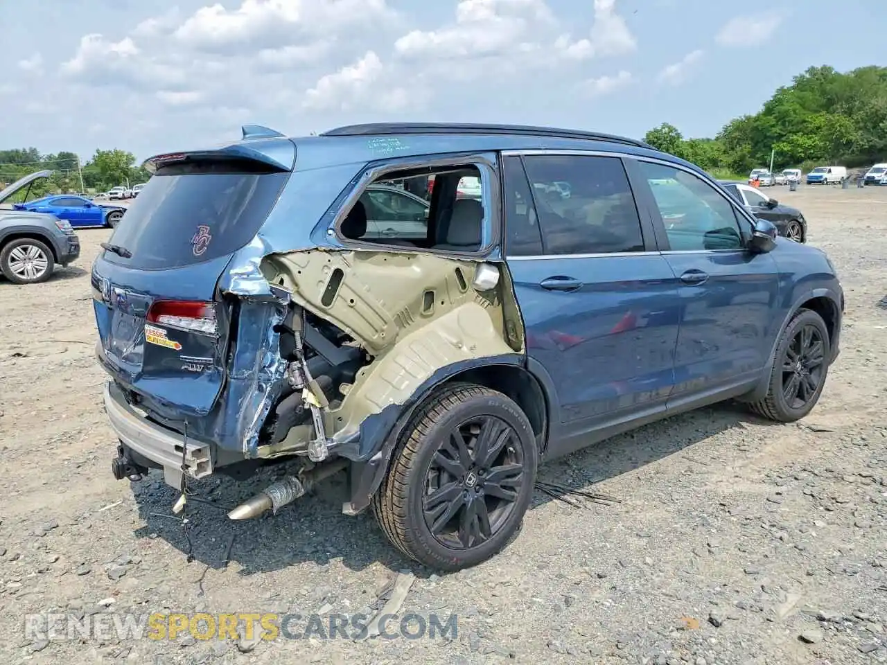 3 Photograph of a damaged car 5FNYF6H2XMB014361 HONDA PILOT 2021