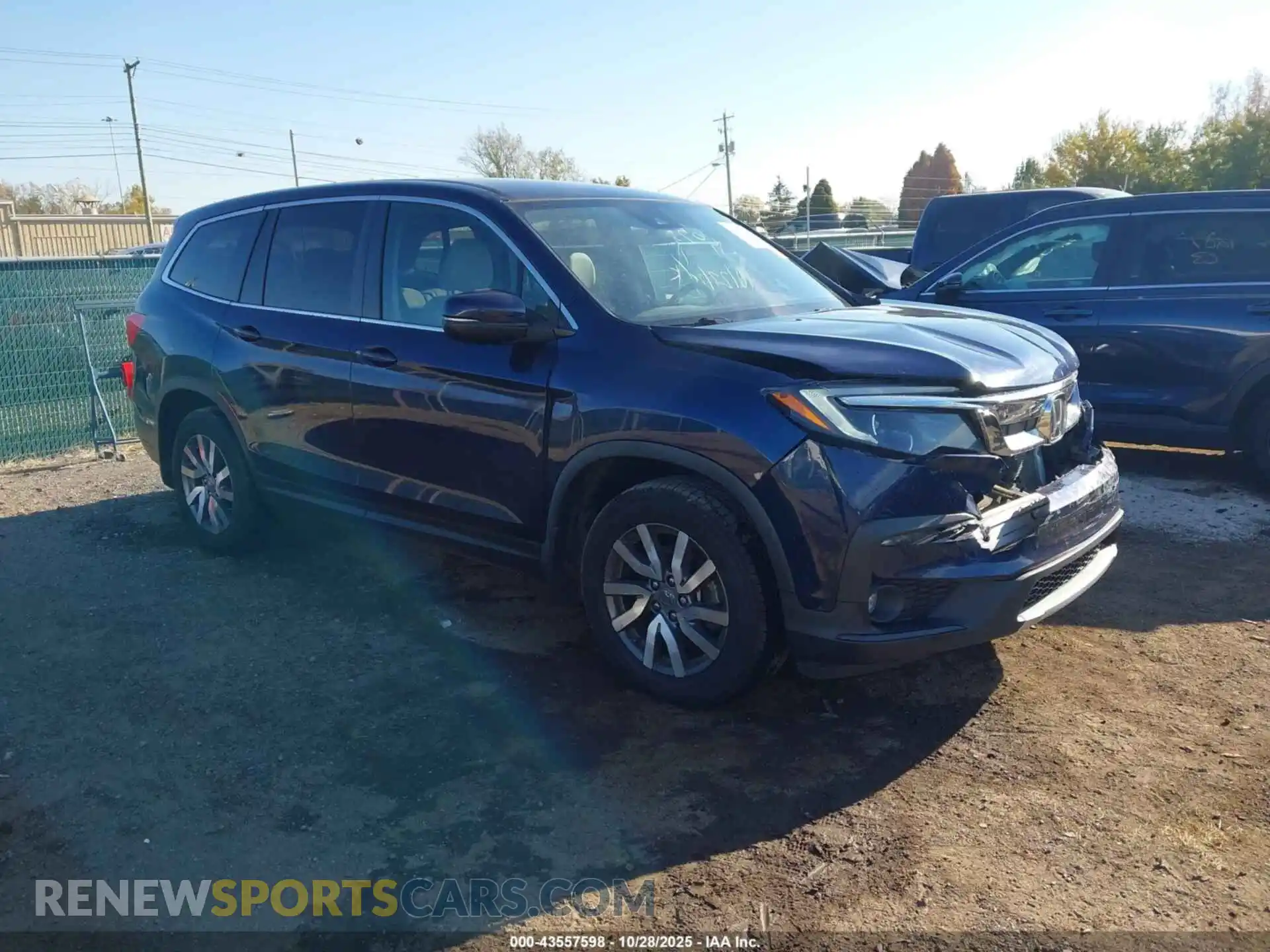 1 Photograph of a damaged car 5FNYF6H33MB013755 HONDA PILOT 2021