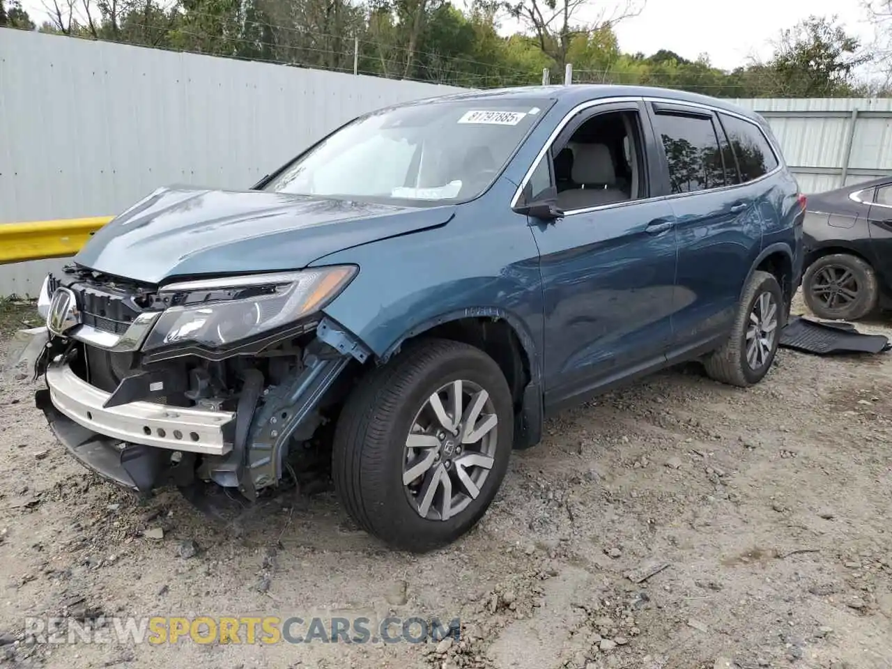 1 Photograph of a damaged car 5FNYF6H34MB011769 HONDA PILOT 2021