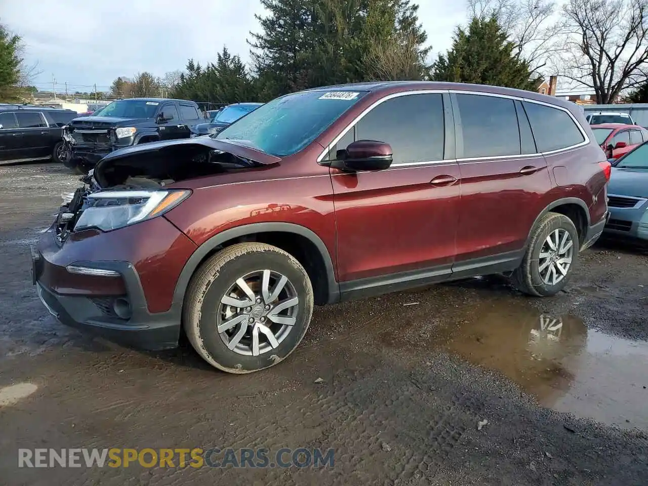 1 Photograph of a damaged car 5FNYF6H34MB061233 HONDA PILOT 2021