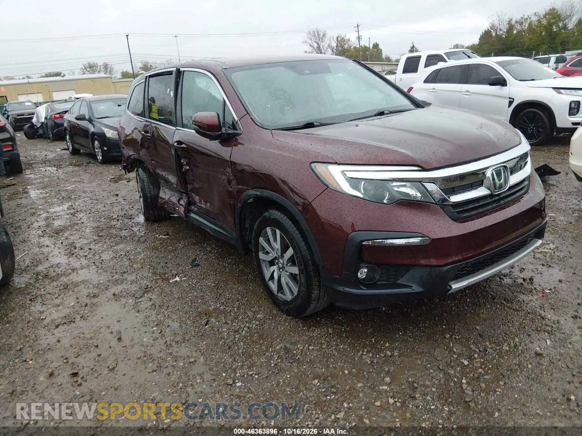 1 Photograph of a damaged car 5FNYF6H34MB072877 HONDA PILOT 2021