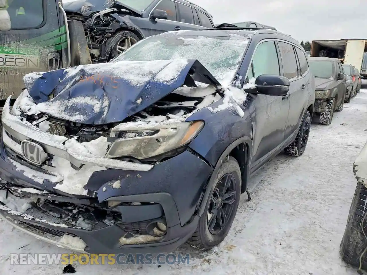 1 Photograph of a damaged car 5FNYF6H35MB504327 HONDA PILOT 2021