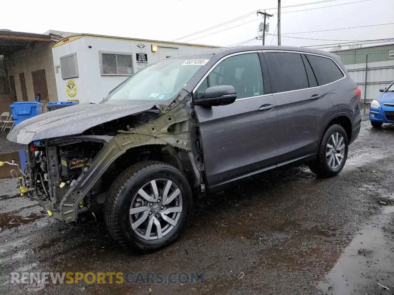 1 Photograph of a damaged car 5FNYF6H50MB051770 HONDA PILOT 2021