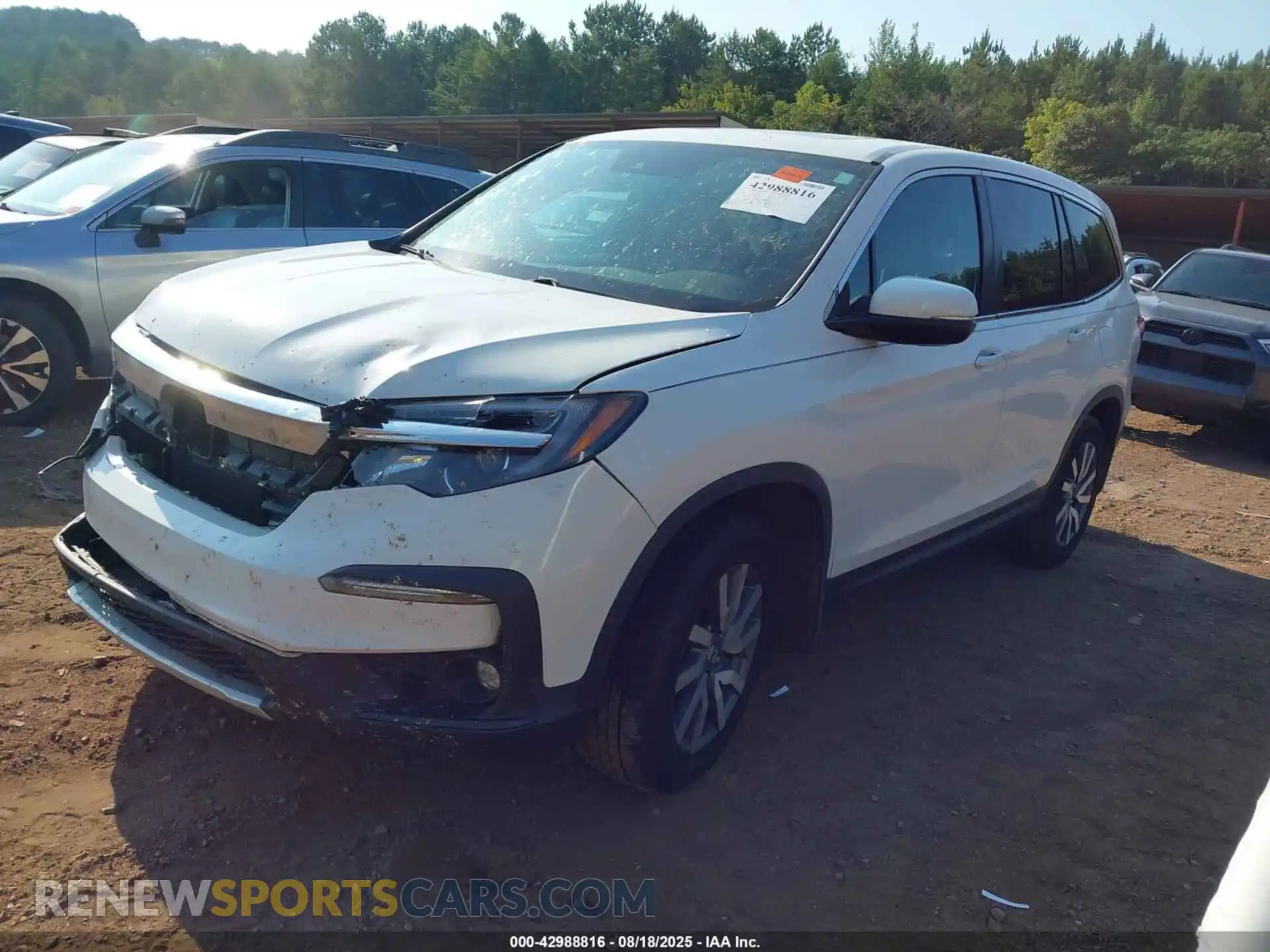 2 Photograph of a damaged car 5FNYF6H51MB003789 HONDA PILOT 2021