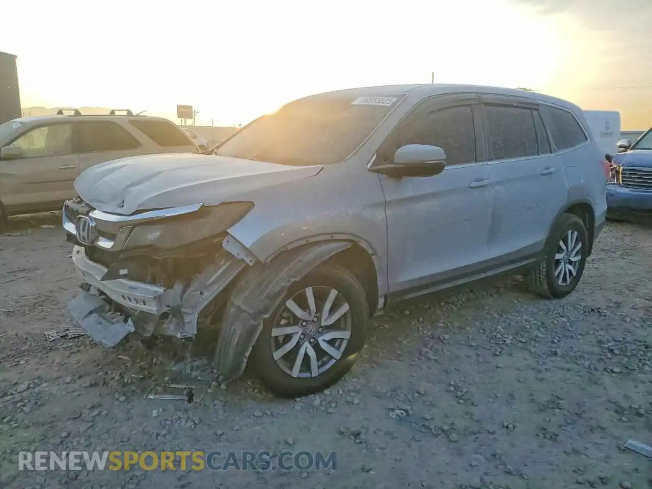 1 Photograph of a damaged car 5FNYF6H51MB007535 HONDA PILOT 2021