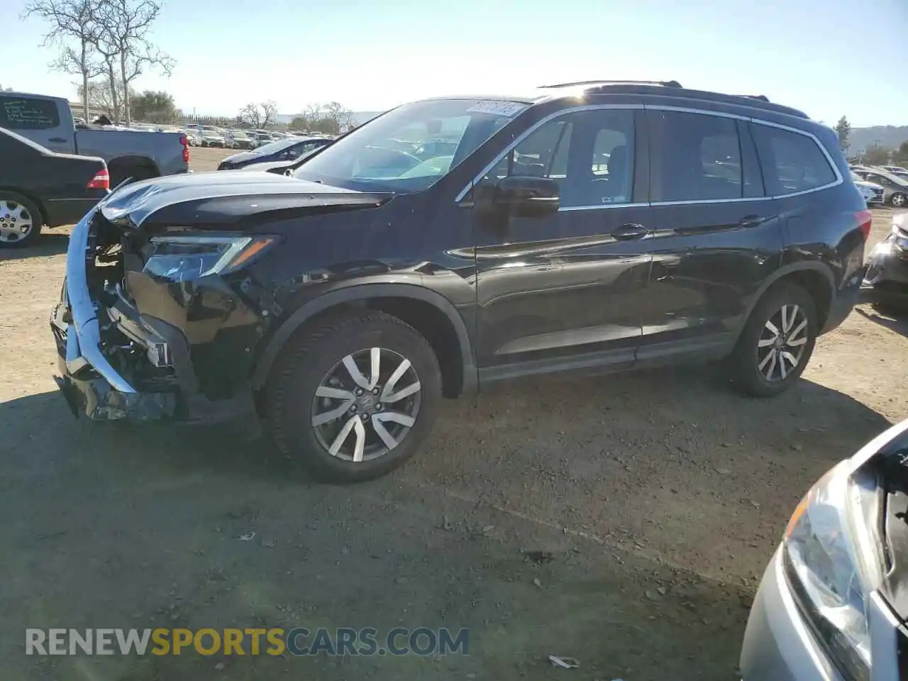 1 Photograph of a damaged car 5FNYF6H51MB039353 HONDA PILOT 2021