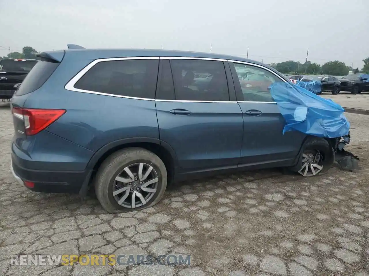 3 Photograph of a damaged car 5FNYF6H51MB058081 HONDA PILOT 2021