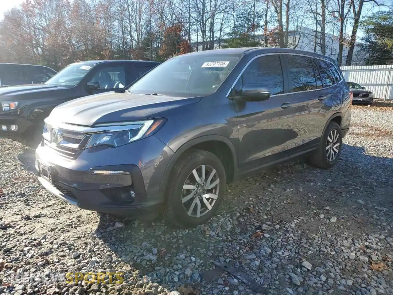 1 Photograph of a damaged car 5FNYF6H51MB092134 HONDA PILOT 2021