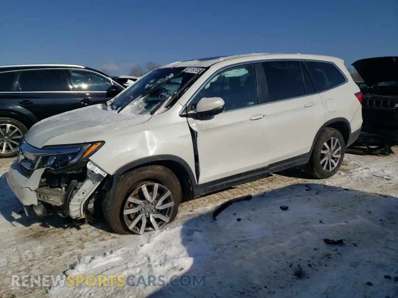 1 Photograph of a damaged car 5FNYF6H52MB017040 HONDA PILOT 2021