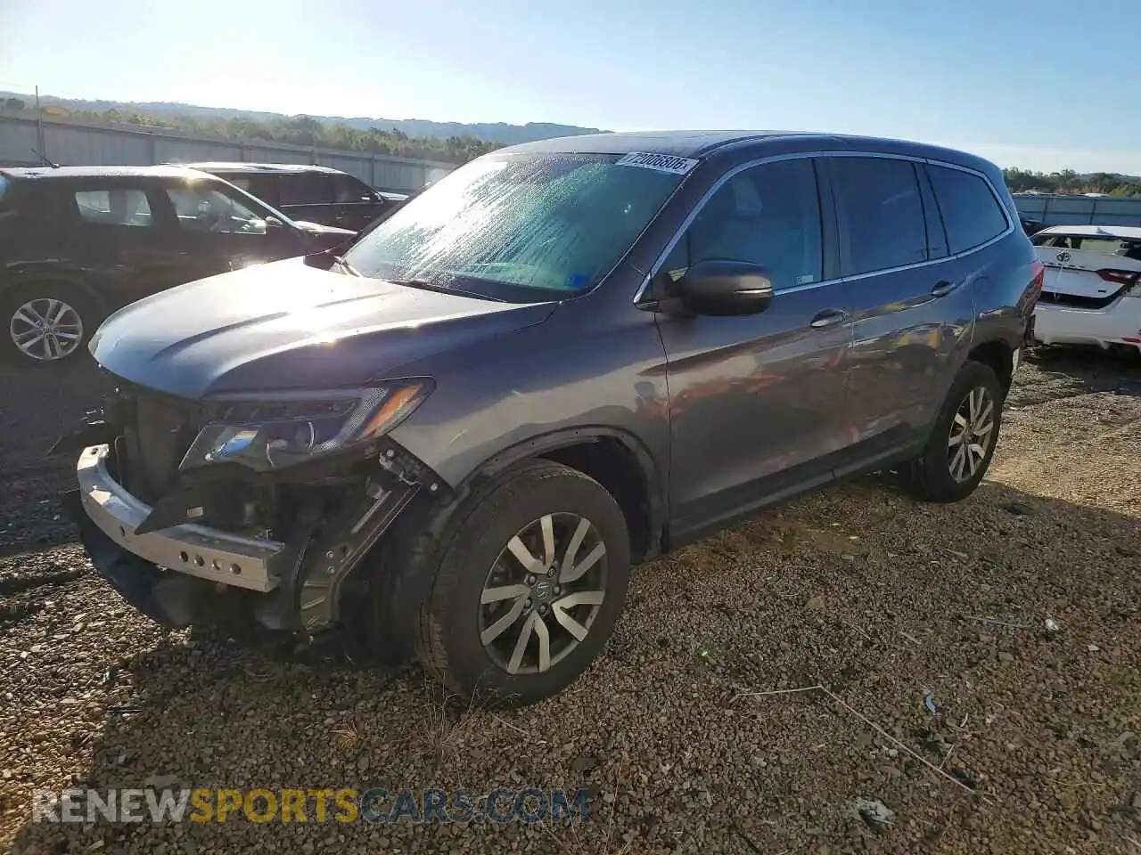 1 Photograph of a damaged car 5FNYF6H52MB103030 HONDA PILOT 2021