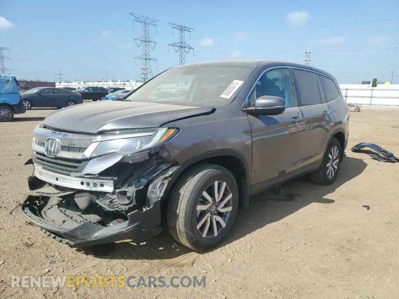 1 Photograph of a damaged car 5FNYF6H53MB044313 HONDA PILOT 2021