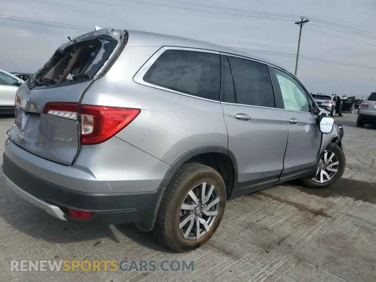 3 fotografías del automóvil dañado 5FNYF6H54MB102316 HONDA PILOT 2021