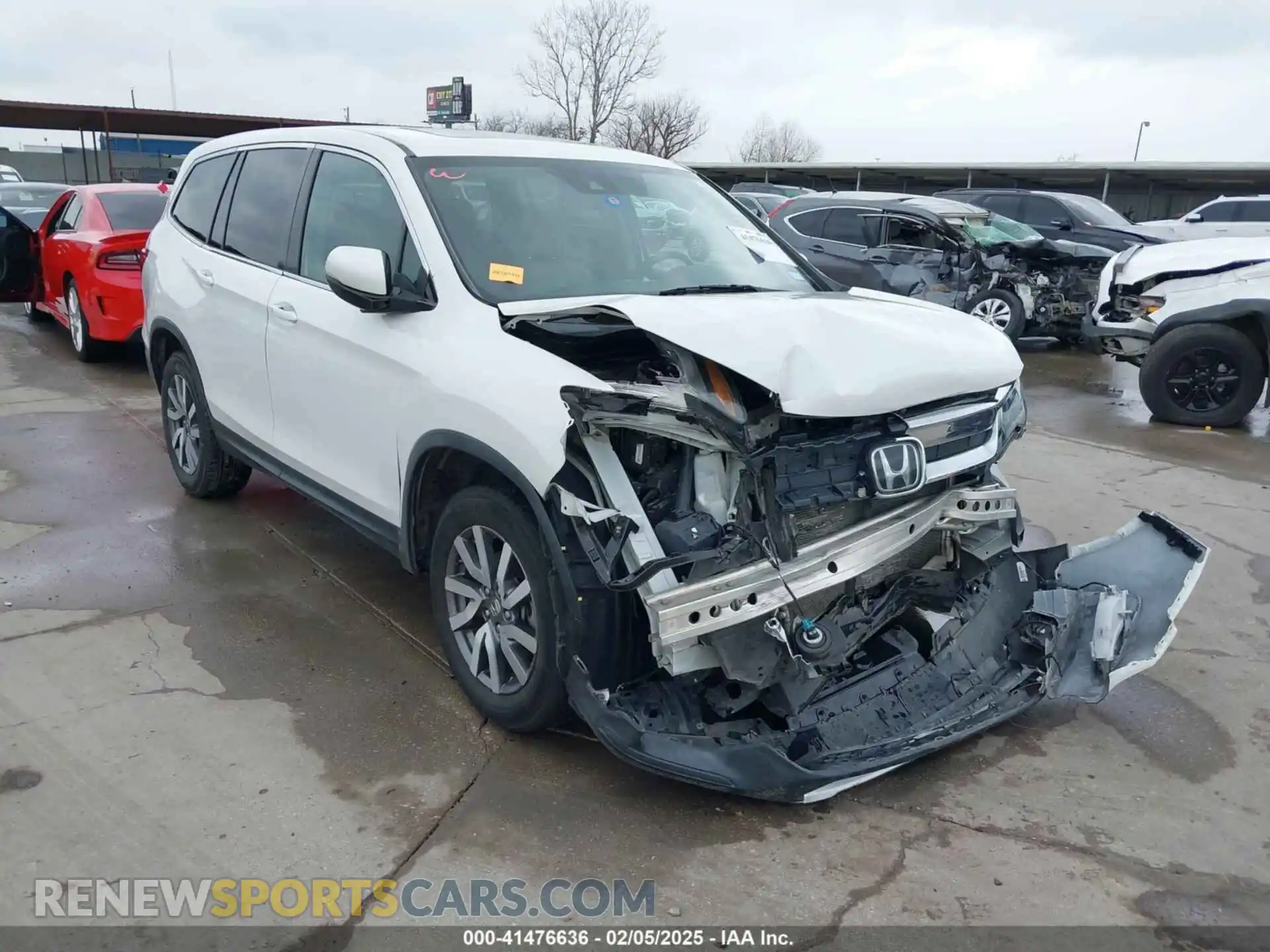 1 Photograph of a damaged car 5FNYF6H55MB031305 HONDA PILOT 2021