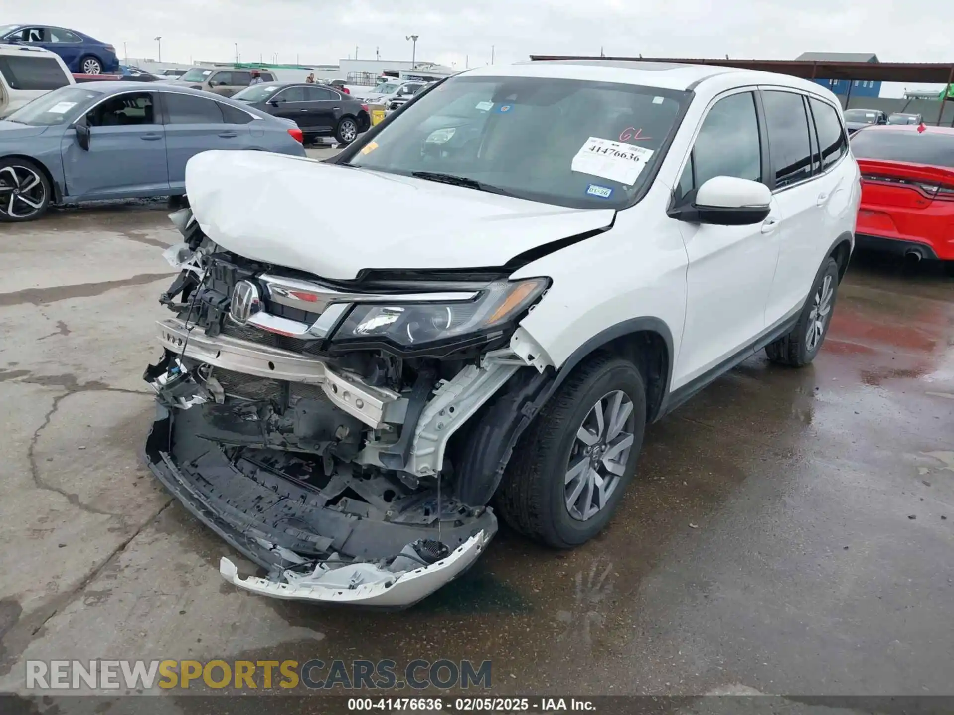 2 Photograph of a damaged car 5FNYF6H55MB031305 HONDA PILOT 2021