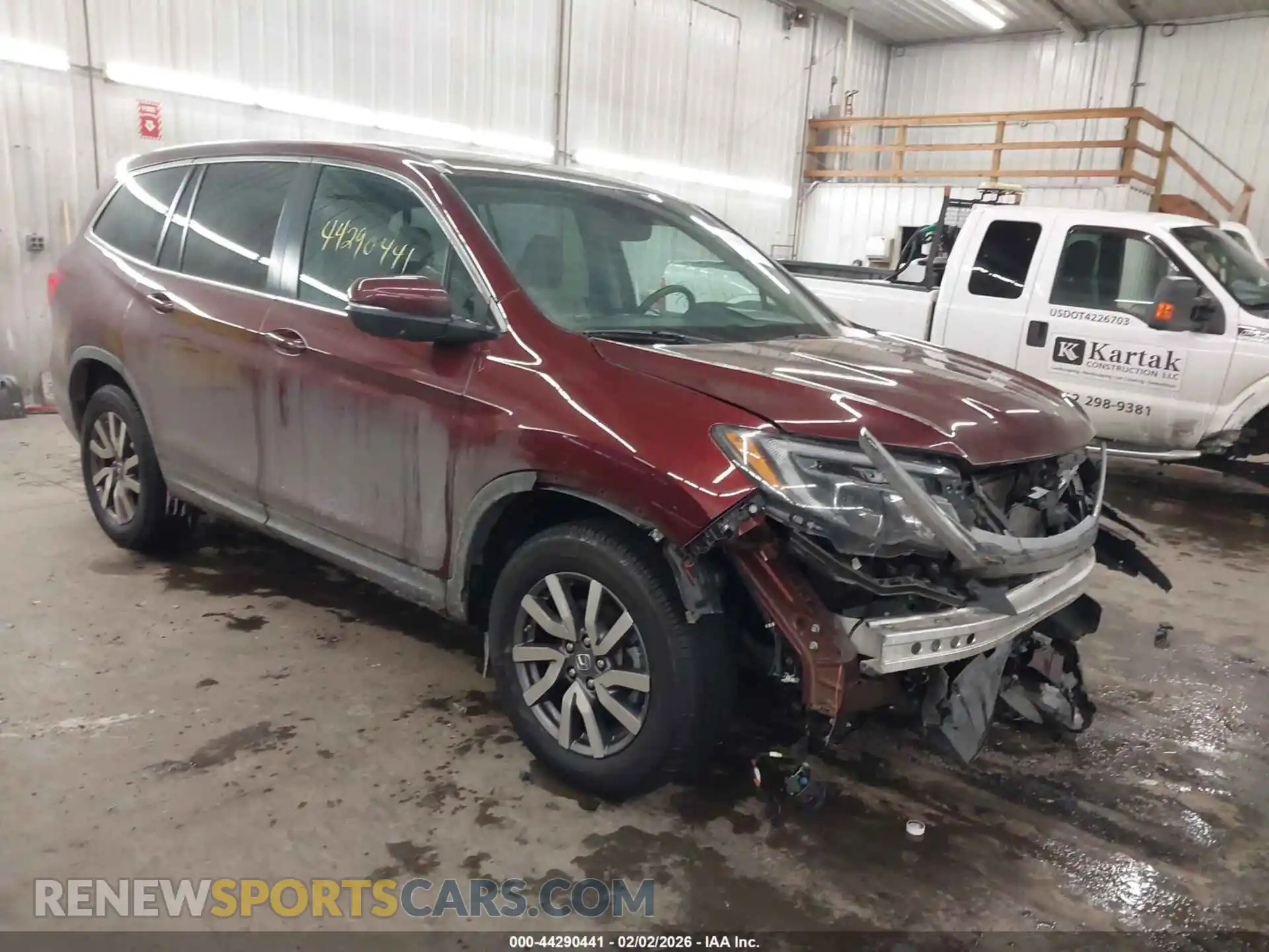 1 Photograph of a damaged car 5FNYF6H55MB090077 HONDA PILOT 2021