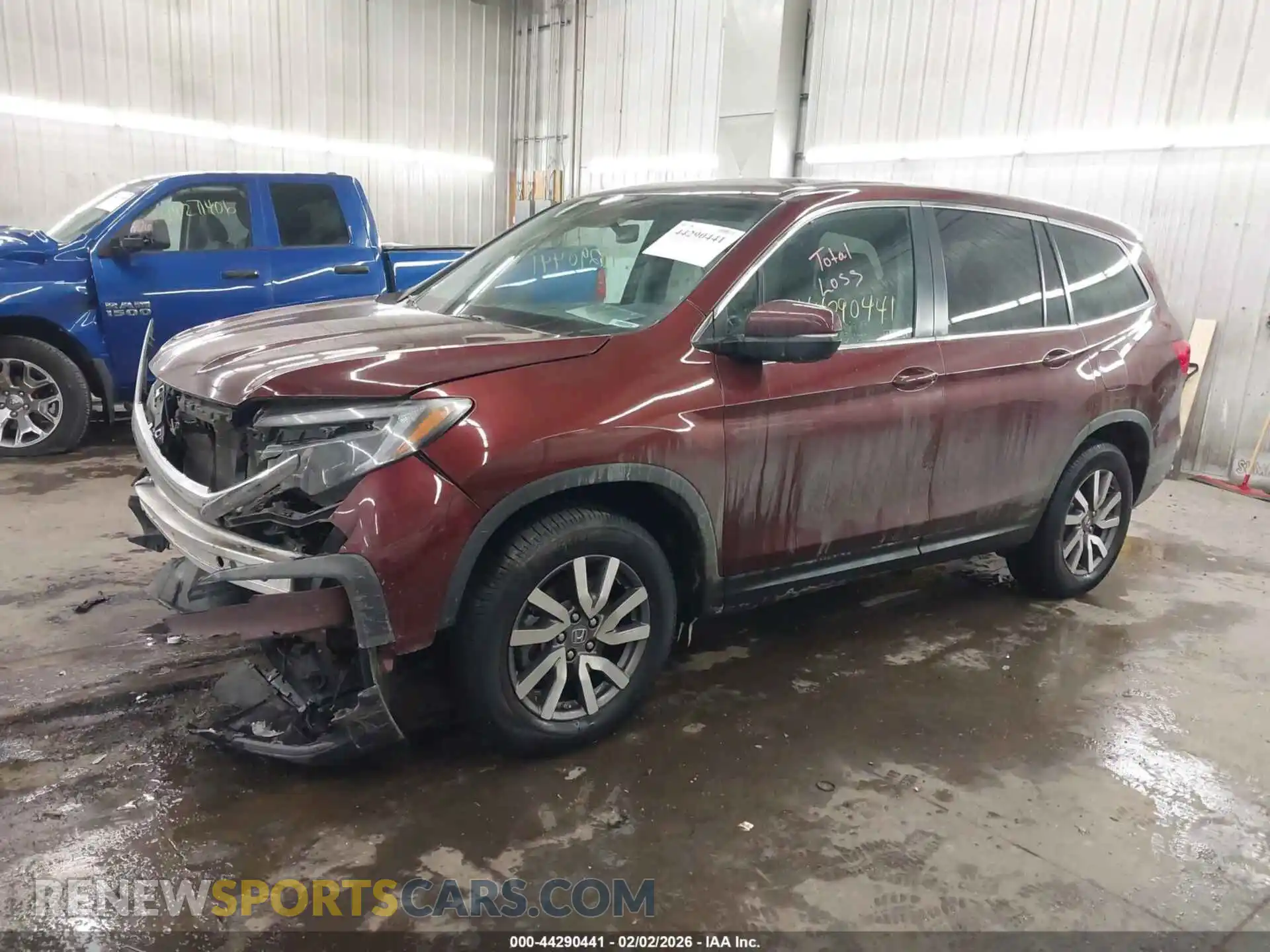 2 Photograph of a damaged car 5FNYF6H55MB090077 HONDA PILOT 2021