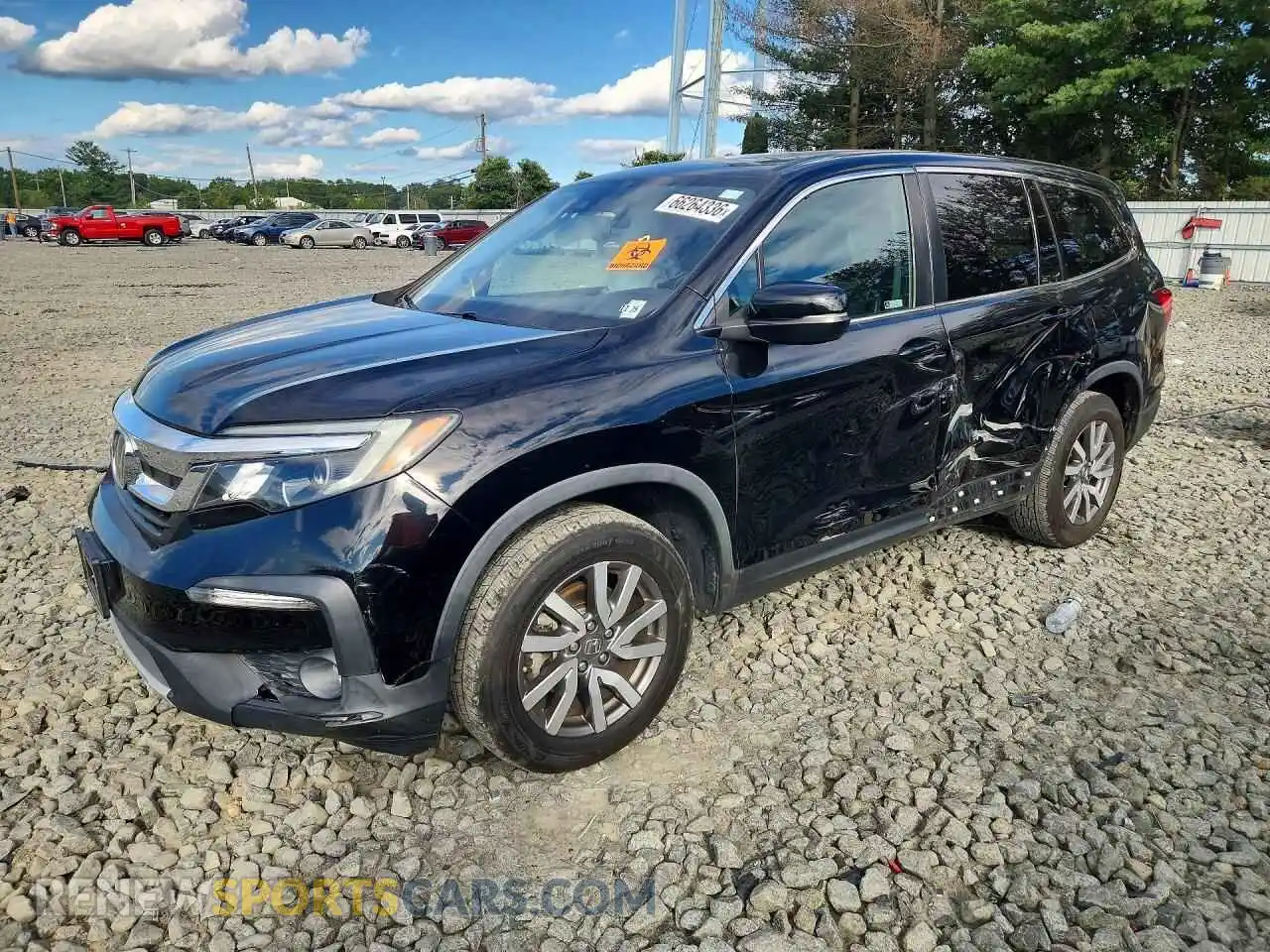 1 Photograph of a damaged car 5FNYF6H57MB018815 HONDA PILOT 2021
