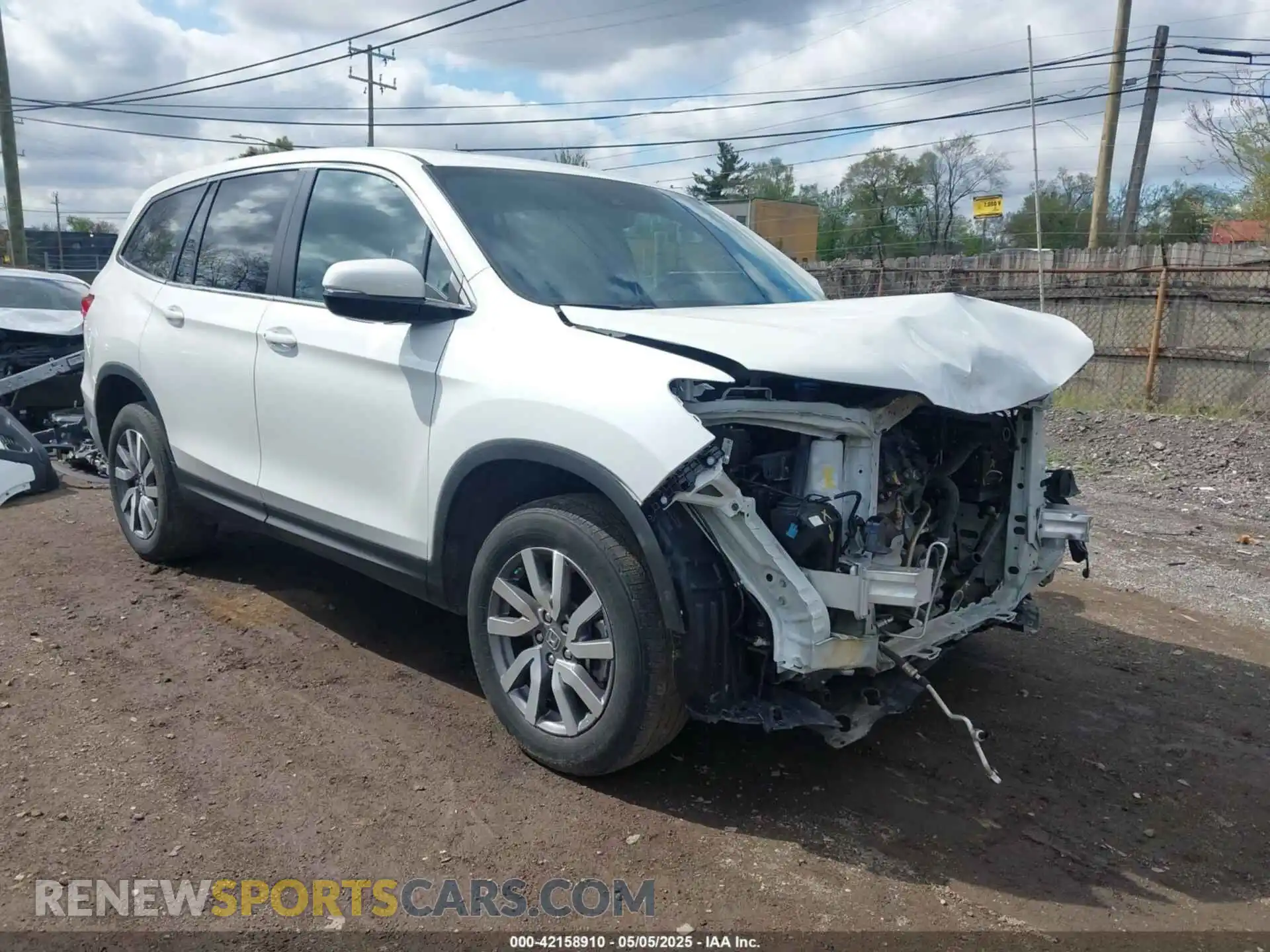 1 Photograph of a damaged car 5FNYF6H57MB054147 HONDA PILOT 2021