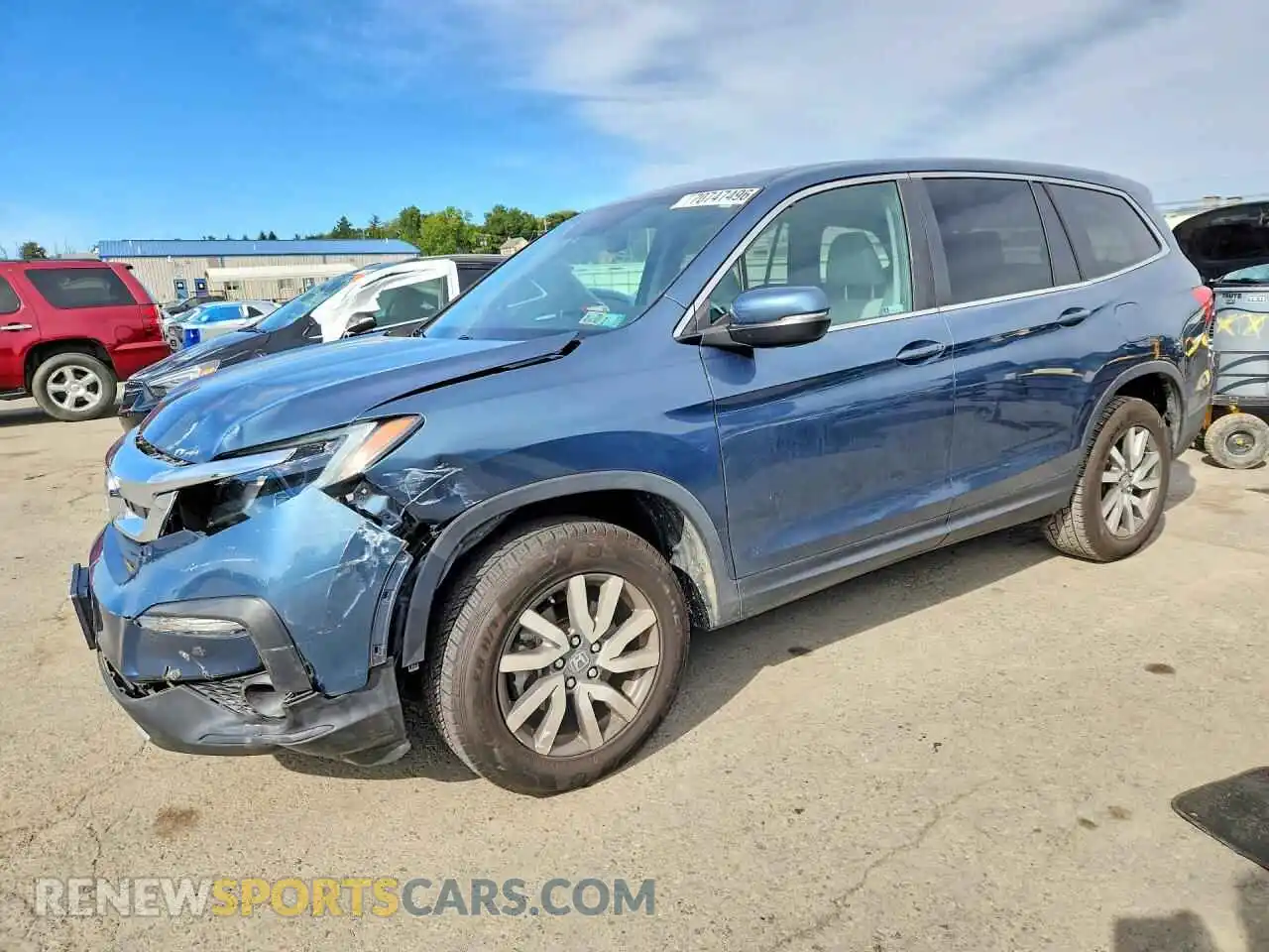 1 Photograph of a damaged car 5FNYF6H57MB103119 HONDA PILOT 2021