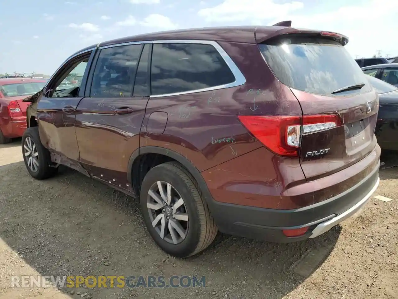 2 Photograph of a damaged car 5FNYF6H58MB079154 HONDA PILOT 2021