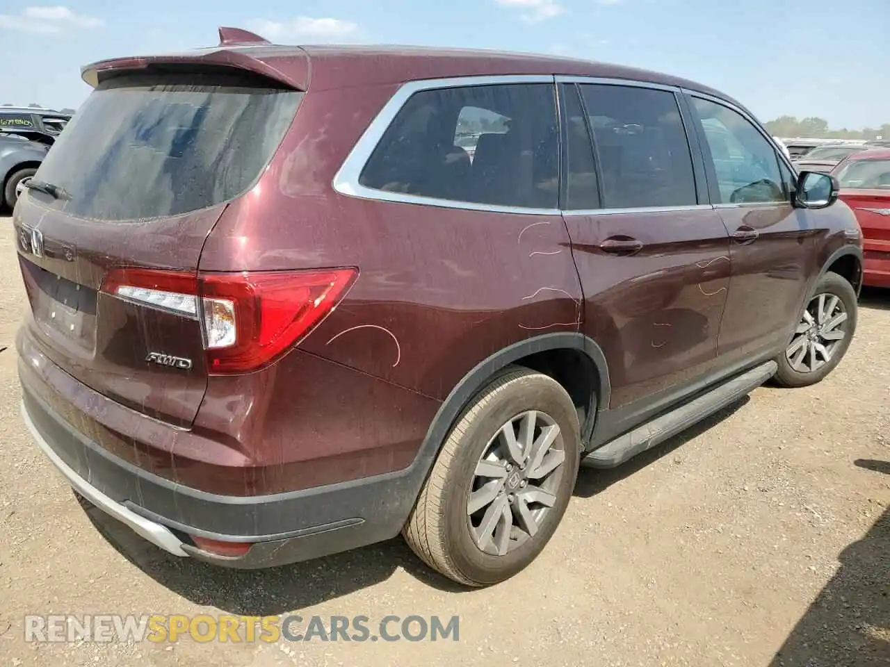 3 Photograph of a damaged car 5FNYF6H58MB079154 HONDA PILOT 2021