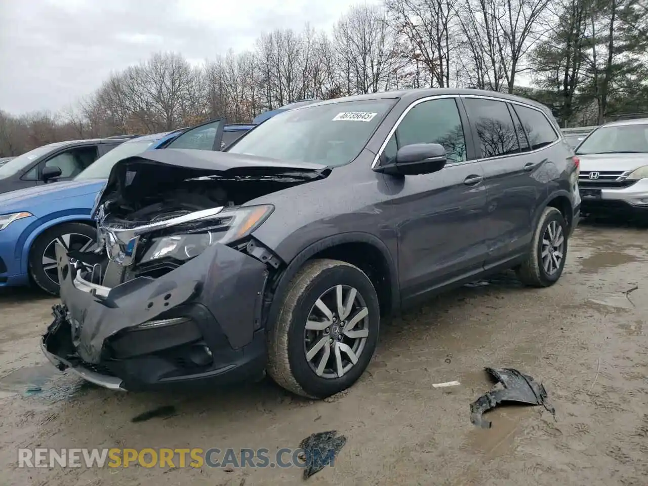 1 Photograph of a damaged car 5FNYF6H59MB087005 HONDA PILOT 2021