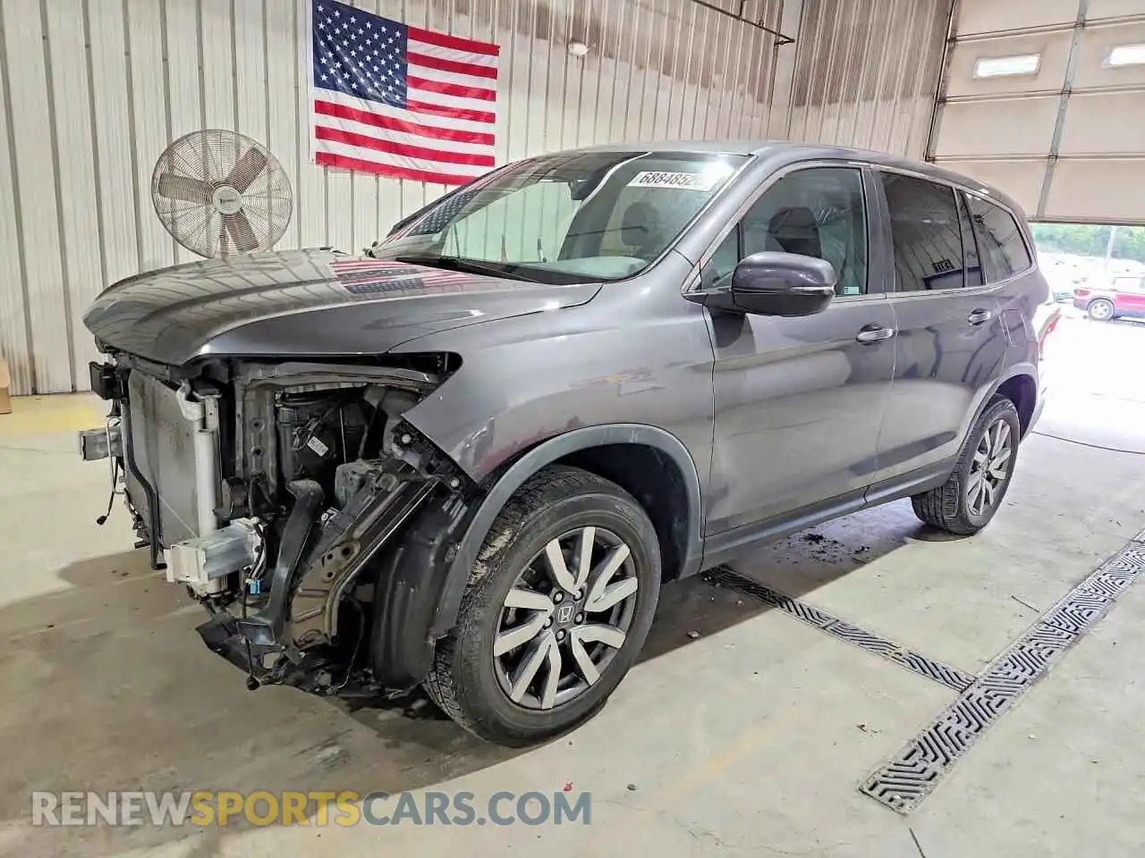 1 Photograph of a damaged car 5FNYF6H5XMB052733 HONDA PILOT 2021